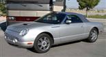 2005 Ford Thunderbird silver with partial  steel blue interior and softtop