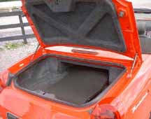 Tonneau cover placed in trunk